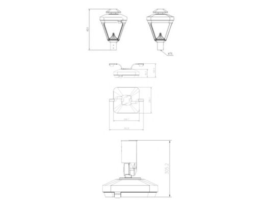 Αλουμίνιο εξωτερικό IP65 Αδιάβροχο 40w 60w 80w 100w 120w LED φως κήπου για φωτισμό πάρκου